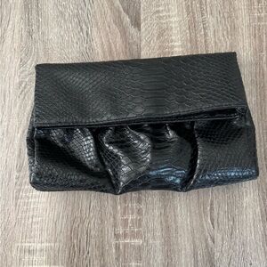 Style & Co. Black Textured Clutch